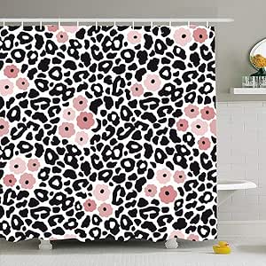 AdaCrazy Leopardo Blanco y Negro Moderno Camuflaje exótico Patrón de