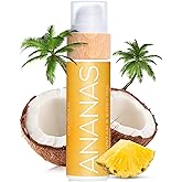 COCOSOLIS ANANAS Tanning Bed Lotion Accelerator - Organic Tanning Lotion with vitamin E & Pineapple Scent Ю Tanning Oil Enhancer For a Rich Chocolate Tan - Nourishing Body Lotion (6.76 fl oz)