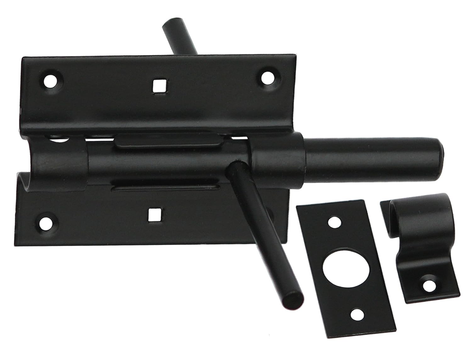 Tower Bolt Door Latch Gate Latch Bolt 100/16 Black Powder Coating on