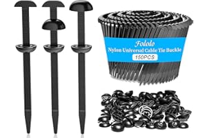 FODODO 150Pcs Nylon Universal Cable Tie Buckle for Car, Upgraded Automotive Zipper Clips, Heavy Duty Self-Locking Zip Ties Holder with Pin & Button, Top Movable Dome Design