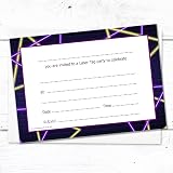 Olivia Samuel 20 x Laser Tag Party Invites A6 Cards with Envelopes view 4