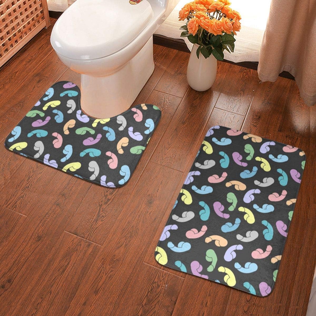 BOANKODU - Juego De 3 Alfombras De Baño Súper Suaves Y Absorbentes