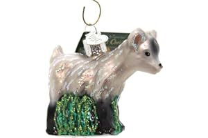 Old World Christmas Ornaments Farm Animals Glass Blown Ornaments for Christmas Tree, Pygmy Goat