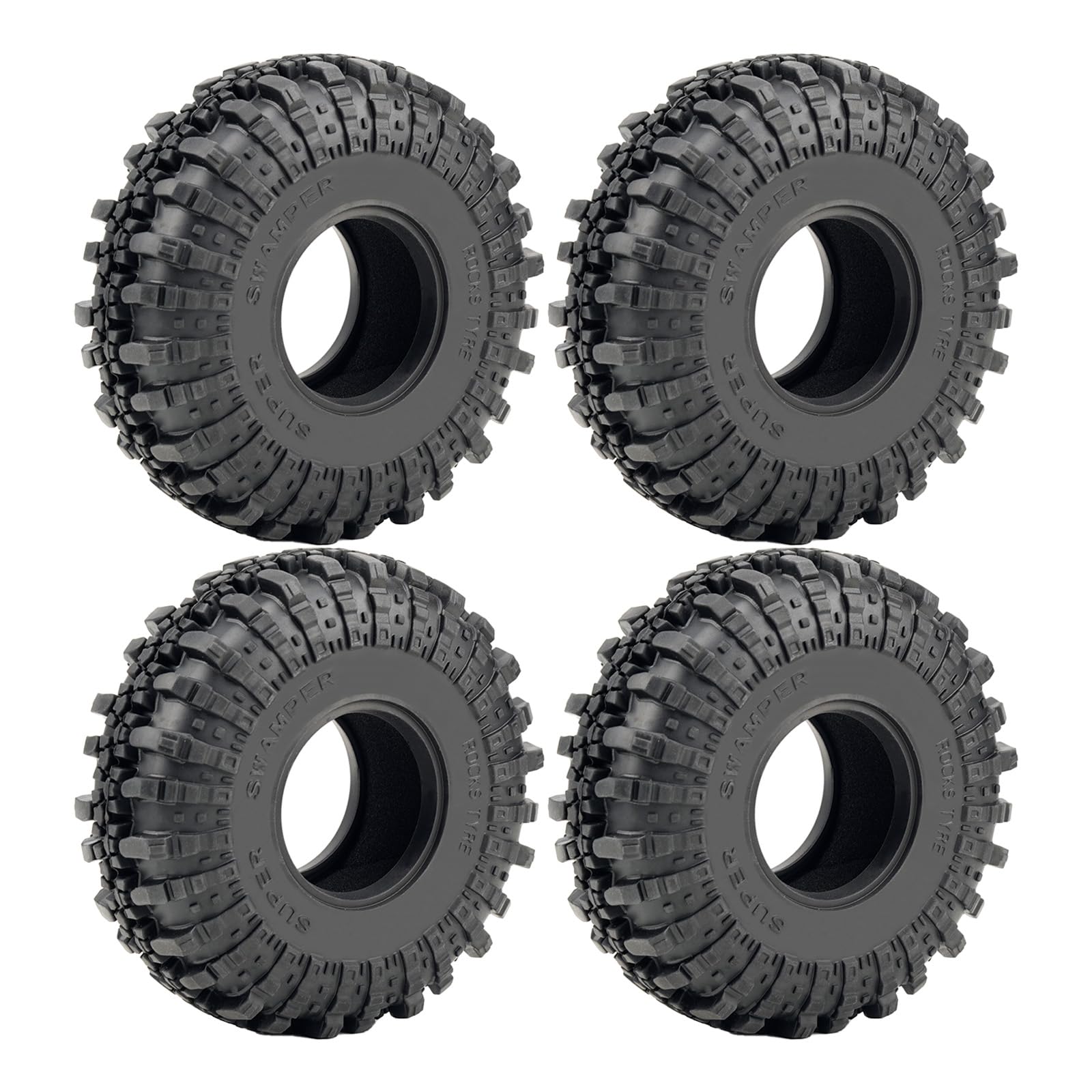 Photo 1 of TGCWENG 4PCS RC 2.2 inch Crawler Tires 137mm/5.39inch Tall Super Soft Sticky Rubber Tires with Foam Instert Suitable for 1/10 Axial SCX10 I II III TRX4 AMG 6x6 Redcat Etc RC Crawler Car Upgrades