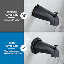 Enhon Metal Tub Spout Cover Ring, Bathroom Faucet