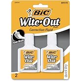 BIC 781671 Wite-Out Quick Dry Correction Fluid 2/Pack (WOFQDP24-A-WHI)