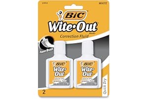 BIC 781671 Wite-Out Quick Dry Correction Fluid 2/Pack (WOFQDP24-A-WHI)