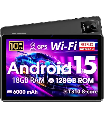 Android 15 Tablet 10 inch, Tablets Android for Gaming, 18GB RAM
