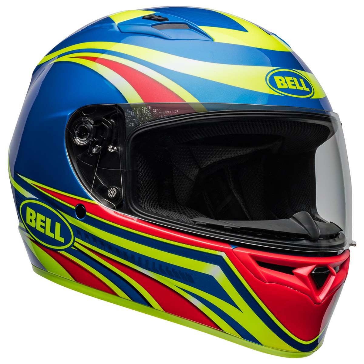 Bell Qualifier Full-Face Helmet (Gloss Conduit Retina Sear/Blue - X-Large) Image