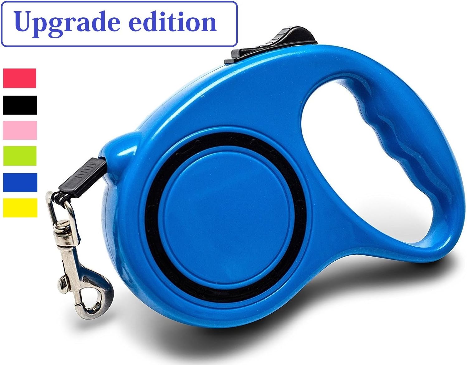 ChongZhi Retractable Dog Leash, 16 ft Dog Walking Leash for Small Dogs and Cats Maximum Tension Force of 33lbs, Tangle Free, One Button Break & Lock (16ft, Blue Upgrade Edition)