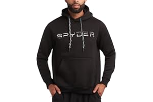 Spyder Men's Active Hoodie Sweatshirt - Athletic Performance Fleece Workout Long Sleeve Pullover Hoodie for Men (Size: S-XXL)