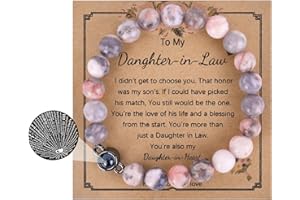 INNGEROO Mothers Day Gifts from Daughter Birthday Gifts for Mom Gifts Moonstone Bracelet I Love You 100 Languages Bracelets Gifts for Grandma Women Mothers Day Mom Gifts
