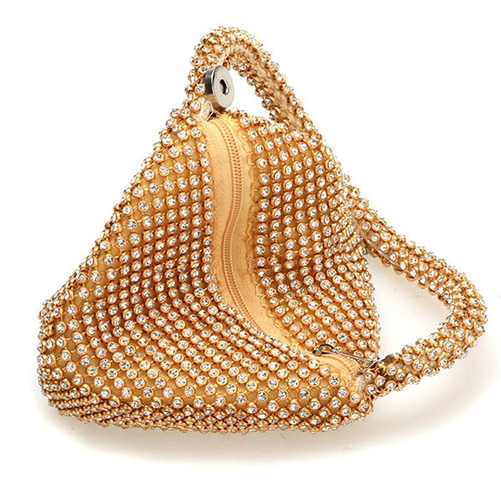 Triangle Rhinestones Women Evening Clutch Bag Party Prom Wedding Purse