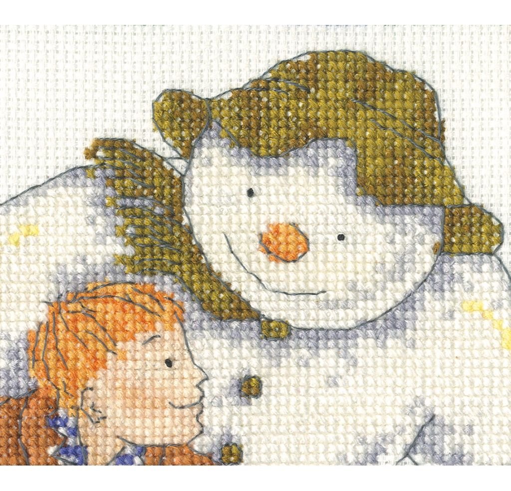 DMC Cross Stitch Kit Christmas The Snowman Flying Amazon.co.uk Kitchen & Home