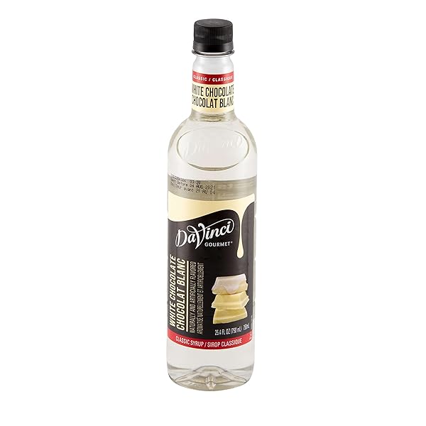 DAVINCI GOURMET CLASSIC WHITE CHOCOLATE SYRUP, 25.4 FLUID OUNCES (PACK OF 1)