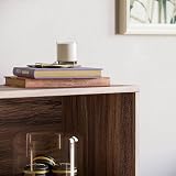 Vida Designs Cambridge 3 Tier Low Bookcase Walnut Wood Shelving Display view 5