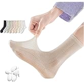 SULEAD Premium Mulberry Silk Mesh Socks for Women - Breathable, Lightweight, Crew, Soft Summer Wear, Girls, Quiet Luxury