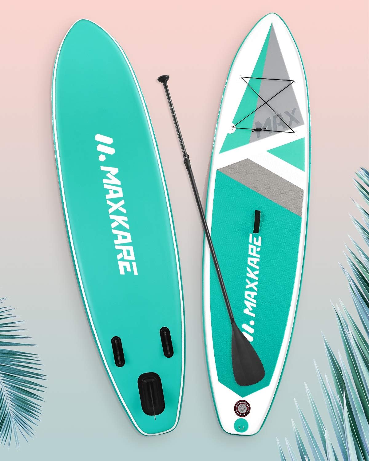 MaxKare SUP Inflatable Stand Up Paddle Board with 10'30''6'' Premium Paddleboard & Bi-Directional Pump & Backpack Portable for Youth Adult Have Fun in River, Oceans and Lakes