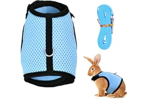 Doryum Small Animals Leash - Adjustable Rabbit Harness Leash for Bunny, Pig, Squirrel, Ferret, Guinea Pig - Comfortable Chest