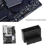 ECSiNG 2PCS USB 3.0 19/20 Pin 90 Degree Adapter Male to Female L Turn Right view 3