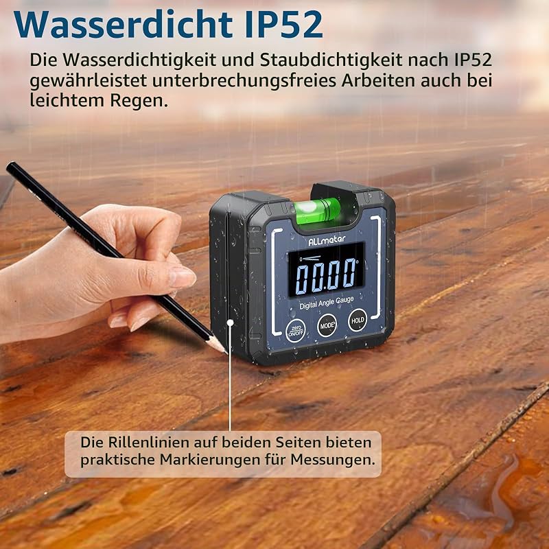 Digitaler Winkelmesser magnetisch 360°, 0,05°, VA-LCD