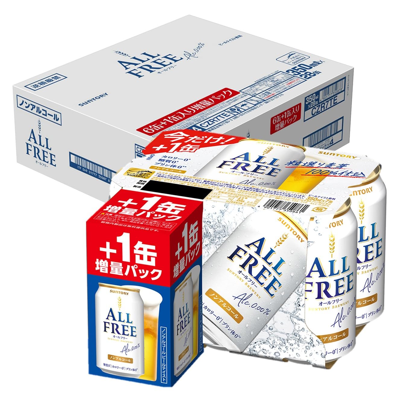 サントリー オールフリー 増量 [ ノンアルコール 350ml×24本+4本 ]