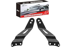 Nilight 90031B 2PCS 52” Curved LED Light Bar Bracket at Upper Windshield Roof Cab for 99-06 Chevy Silverado Suburban Avalanche Tahoe & GMC Yukon Sierra