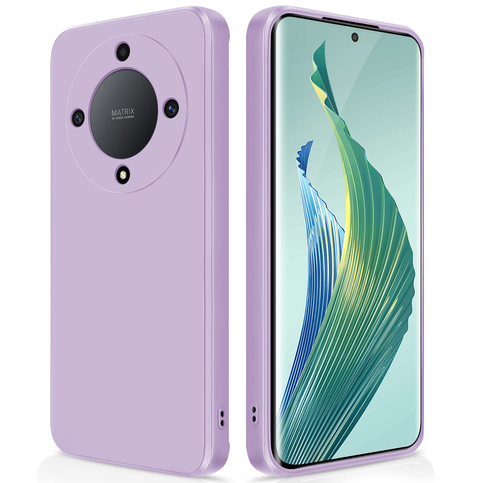 GiiYoon Case Compatible with Honor Magic 5 Lite, Silky-Soft Touch Full-Body Protective Phone Silicone Case, Shockproof Cover with Microfiber Lining, Purple — image 1
