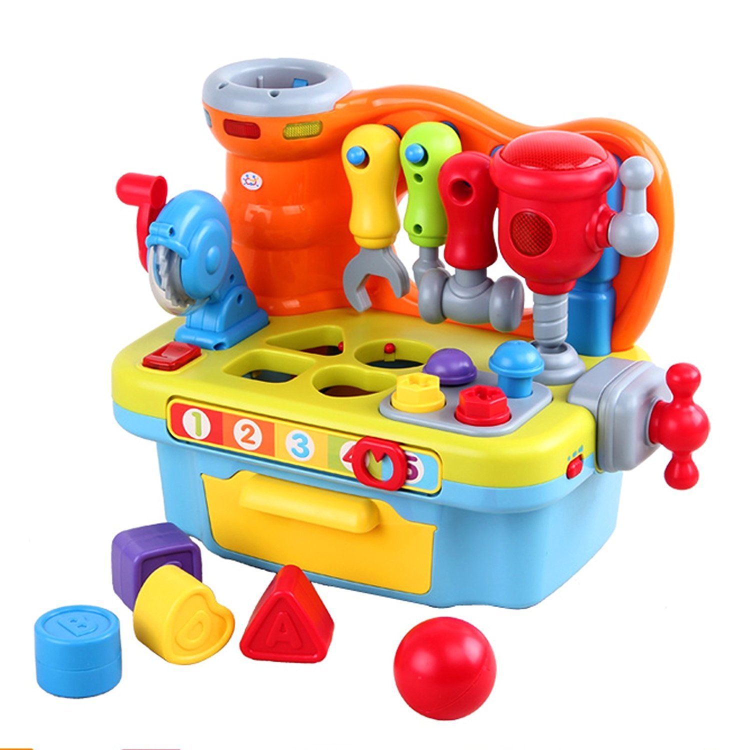 Woby Multifunctional Musical Learning Tool Workbench Toy Set for Kids