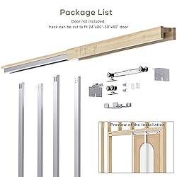 EaseLife 30x80in Pocket Door Frame Kit with Two-Way