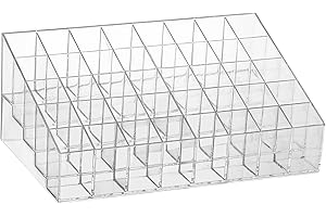 Tecbeauty 40 Grids Lipsticks Holder - Clear Acrylic Lipgloss Lipstick Organizer and Storage Display Case for Lip Gloss, Lipstick Tubes