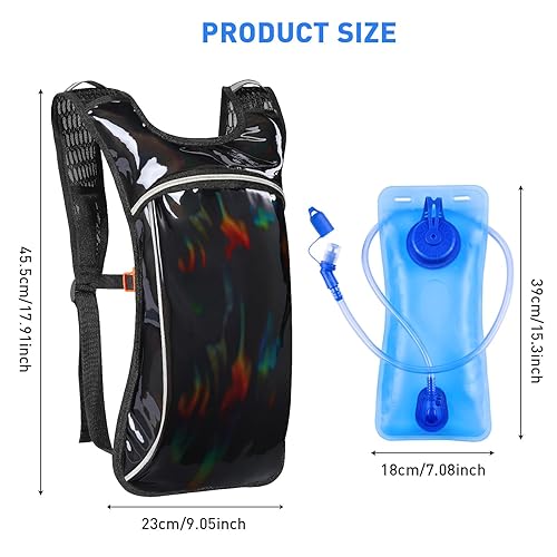 Rave Hydration Pack, Hydration Backpack With 2L Hydration Bladder, Festival Essential Water Backpack For Hiking, Running, Cycling, And Music Festivals In Kenya | Hydration Packs