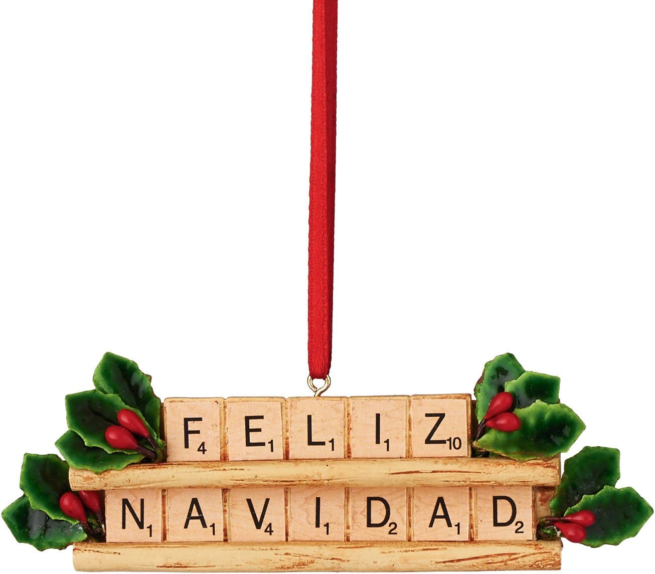 Departamento 56 Hasbro Scrabble Feliz Navidad Adorno, 1,5