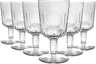 Bormioli Rocco Romantic - Weingläser für Rot- und Weißwein - Schliff im Vintage-Stil - italienisch - 320 ml - 6er-Set