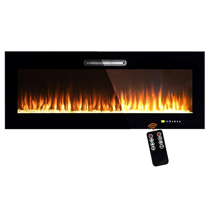 Buy BEYOND BREEZE 50 Inches Electric Fireplace, Wall Mounted and