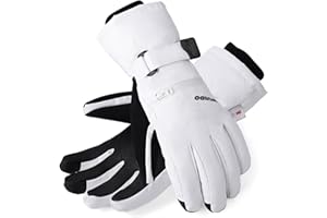 HOIHOO Waterproof Warm 3M Thinsulate Snow Gloves - Touchscreen, Cold Weather Winter Gloves for Snowboarding, Fits Both Men & Women