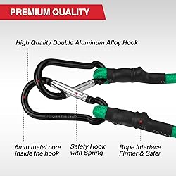 WORKPRO 24 Inch Bungee Cord with Hooks, 4 Pack