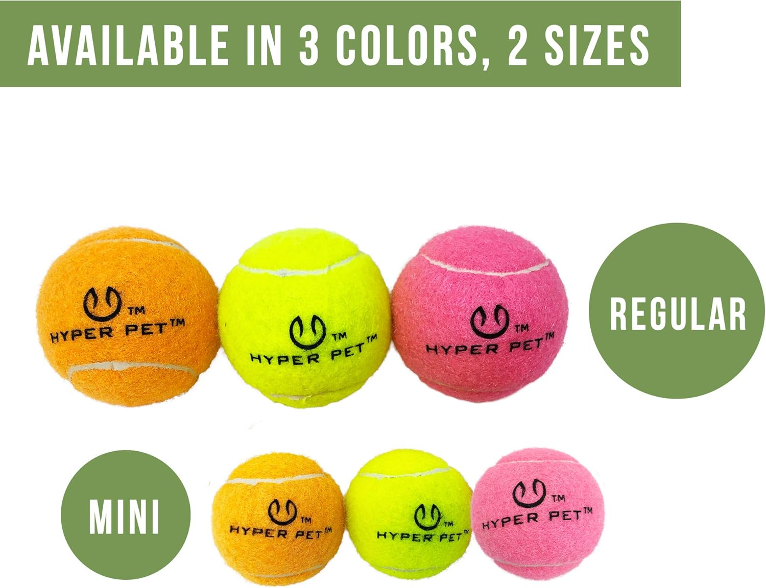 Pet Supplies : Pet Toy Balls : Hyper Pet Mini Tennis Balls for Dogs, Pet Safe Dog Toys for Exercise & Training, Pack of 4, Green : 