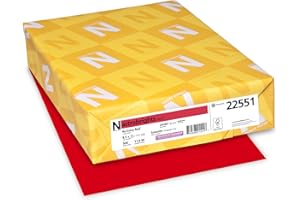 NEENAH Learning Resources 22551 Astrobrights Color Paper, 8.5” x 11”, 24 lb / 89 gsm, Re-Entry Red, 500 Sheets