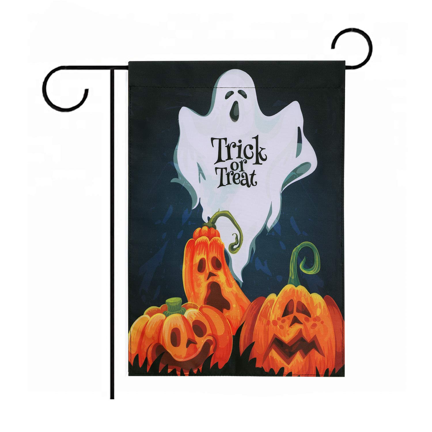 IBLUELOVER Halloween Pumpkin Garden Flag,Double Sided Yard Flag Trick or Treat Flag 12x18 Decorative Banner for House Outdoors Yard Party
