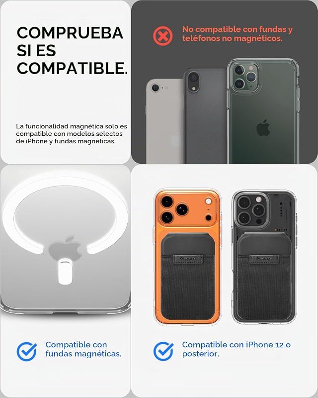 Slim Fold MagFit Cartera MagSafe con Soporte, Tarjetero MagSafe