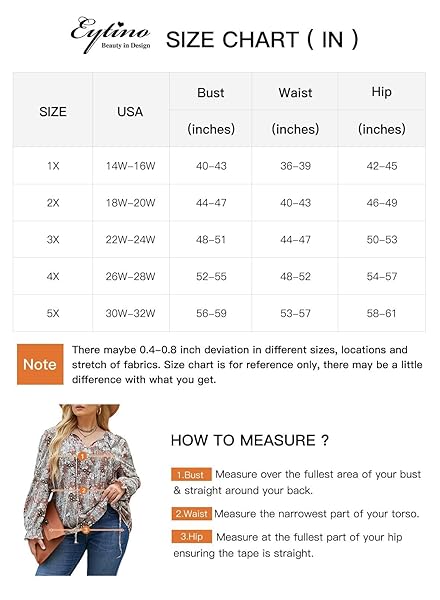 EYTINO WOMEN PLUS SIZE BOHO FLORAL PRINTED TOPS CASUAL V NECK LONG SLEEVE DRAWSTRING BLOUSES SHIRTS,3X WHITE