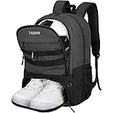 LARIPOP Soccer Backpack,Soccer Bag with Ball Holder and Shoe Compartment,Sports Equipment Training Bags Fits Basketball