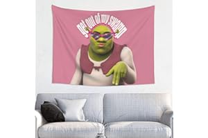 LWIEF Shrek tapestry Pink Get Out Of My Swamp tapestry 30x40in Funny Meme Tapestries Wall Hanging Art Poster For Bedroom Living Room