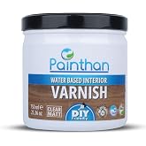 Painthan Water Based Interior Varnish Clear Matt &ndash; Low Odour, Quick Dry, Eco-Friendly Interior Wood Varnish for Furniture, Doors &amp; Wooden Surfaces &ndash; 750ml