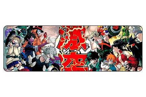 Funky Store My Hero Academia Boku No Hero Academia Large Extended Gaming Mouse Pad Mat Stitched Edges Ultra Thick 3 Mm Wide Long Mousepad 315 X