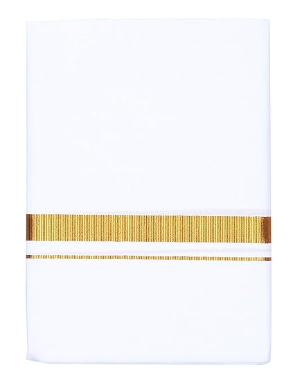 Men's Pure Cotton Dhoti's (131_White_3.60M)