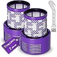 Vioks.pro Filter Set 2x Dyson Replacement Parts fit like 969082-01 - Dyson Vacuum Parts/Dyson V10 Filter Replacements for Vacuum Cleaner + Brush/Dyson Vacuum Cleaner Filter Replacement for V10