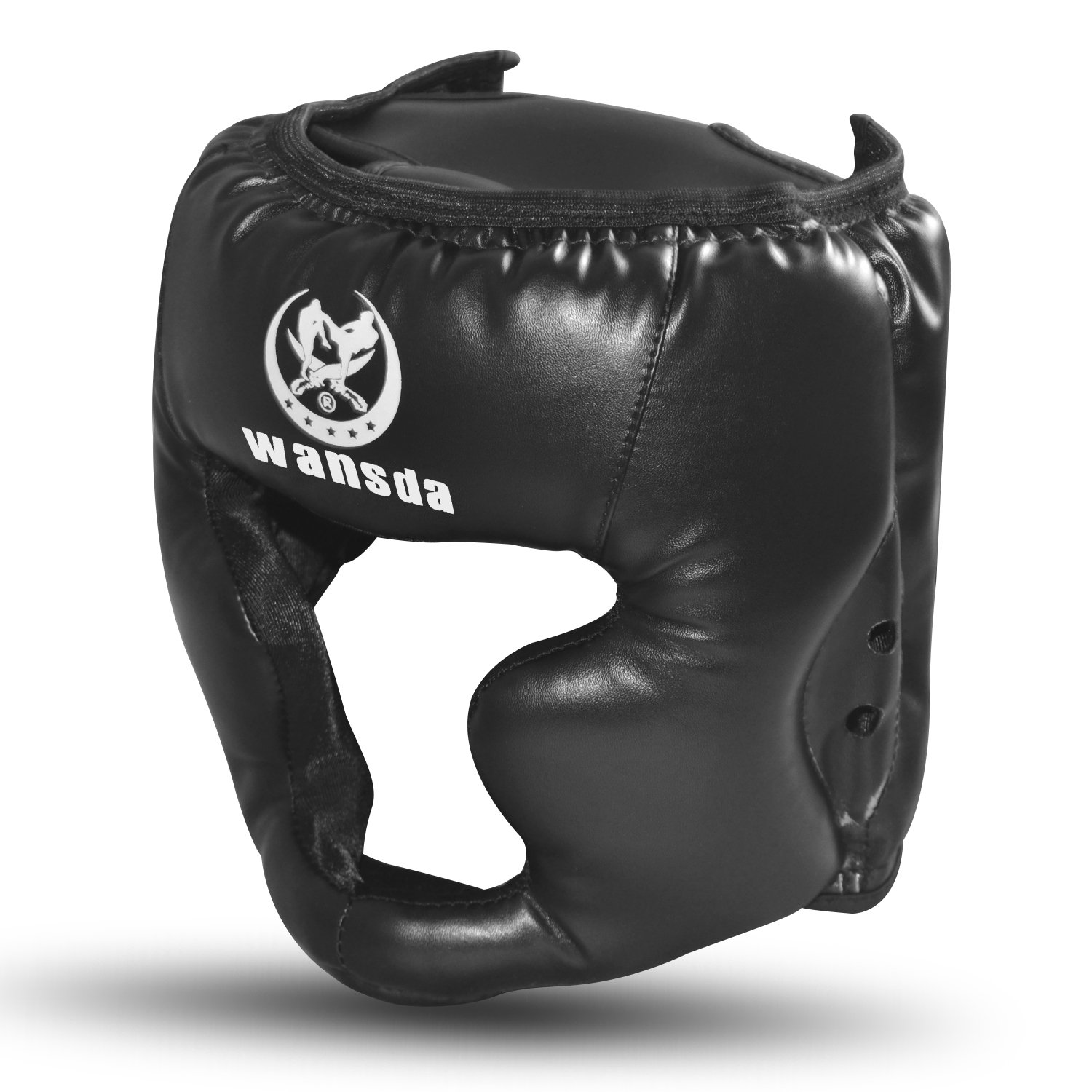 SANJOIN Boxing Headgear, Synthetic Leather MMA Headgear, UFC Fighting Head Guard Sparring Helmet
