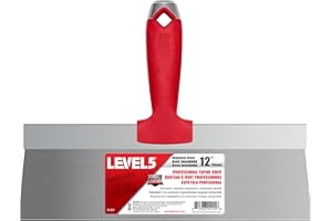 LEVEL5 12-Inch Stainless Steel Taping Knife with Solid Composite Handle | Premium quality, corrosion-resistant, lightweight, impact and solvent-resistant | 5-512